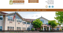 Desktop Screenshot of cedarvillageseniorliving.com